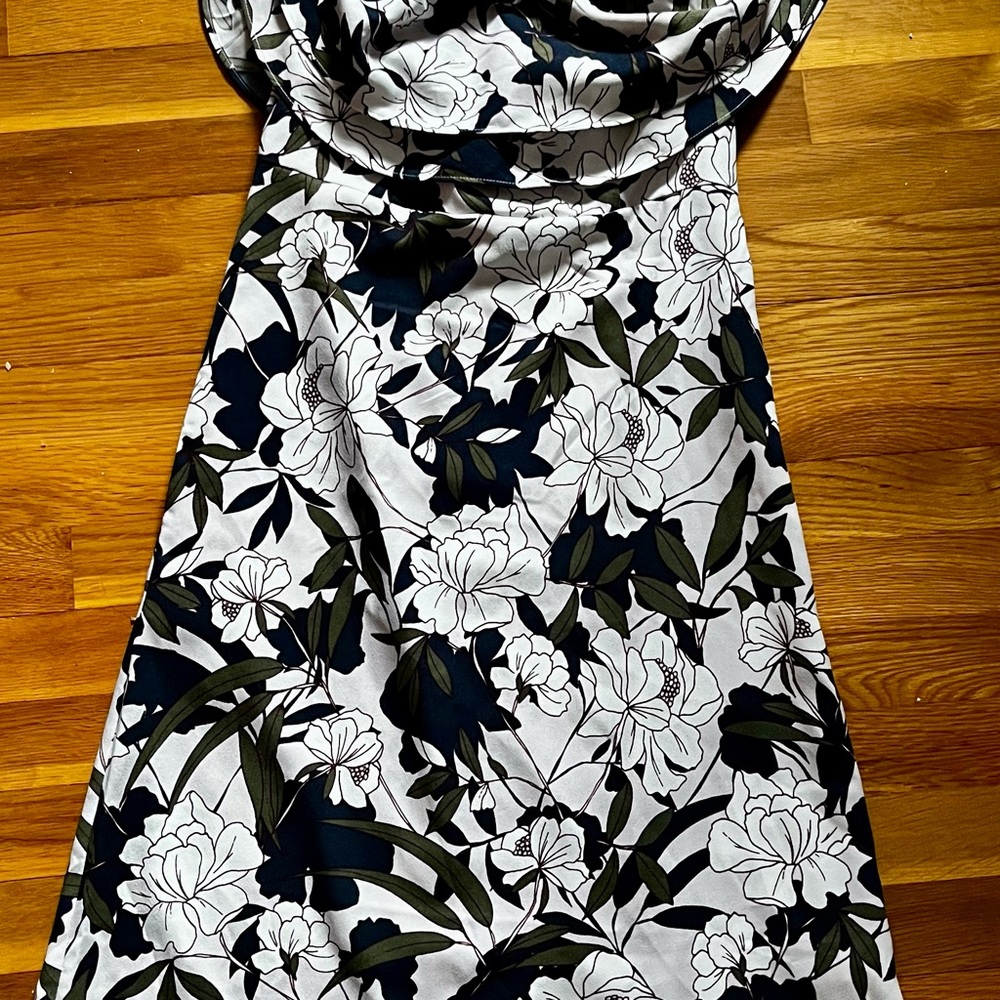 Banana Republic Black and White Floral Mini Dress